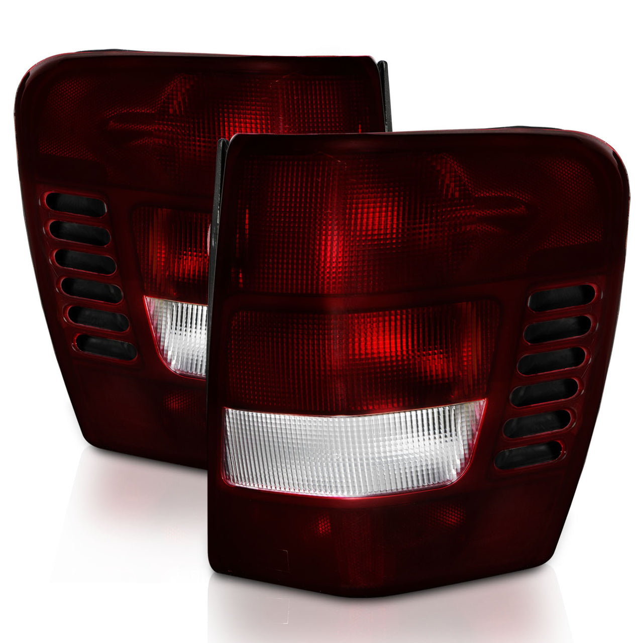 JEEP GRAND CHEROKEE 99-03 TAIL LIGHTS DARK RED (OE STYLE)