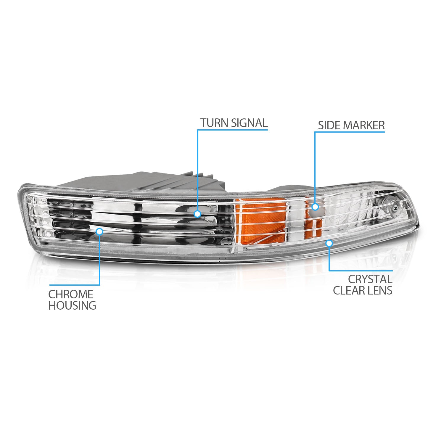 ACURA INTEGRA 94-97 BUMPER LIGHTS AMBER