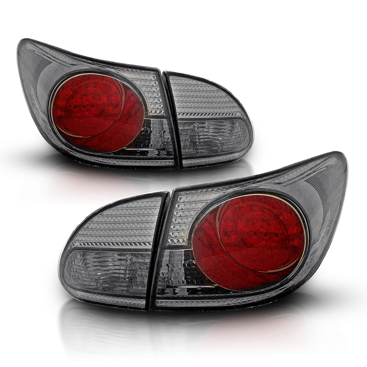 TOYOTA COROLLA 03-08 LED TAIL LIGHTS RED/SMOKE (4 PCS)