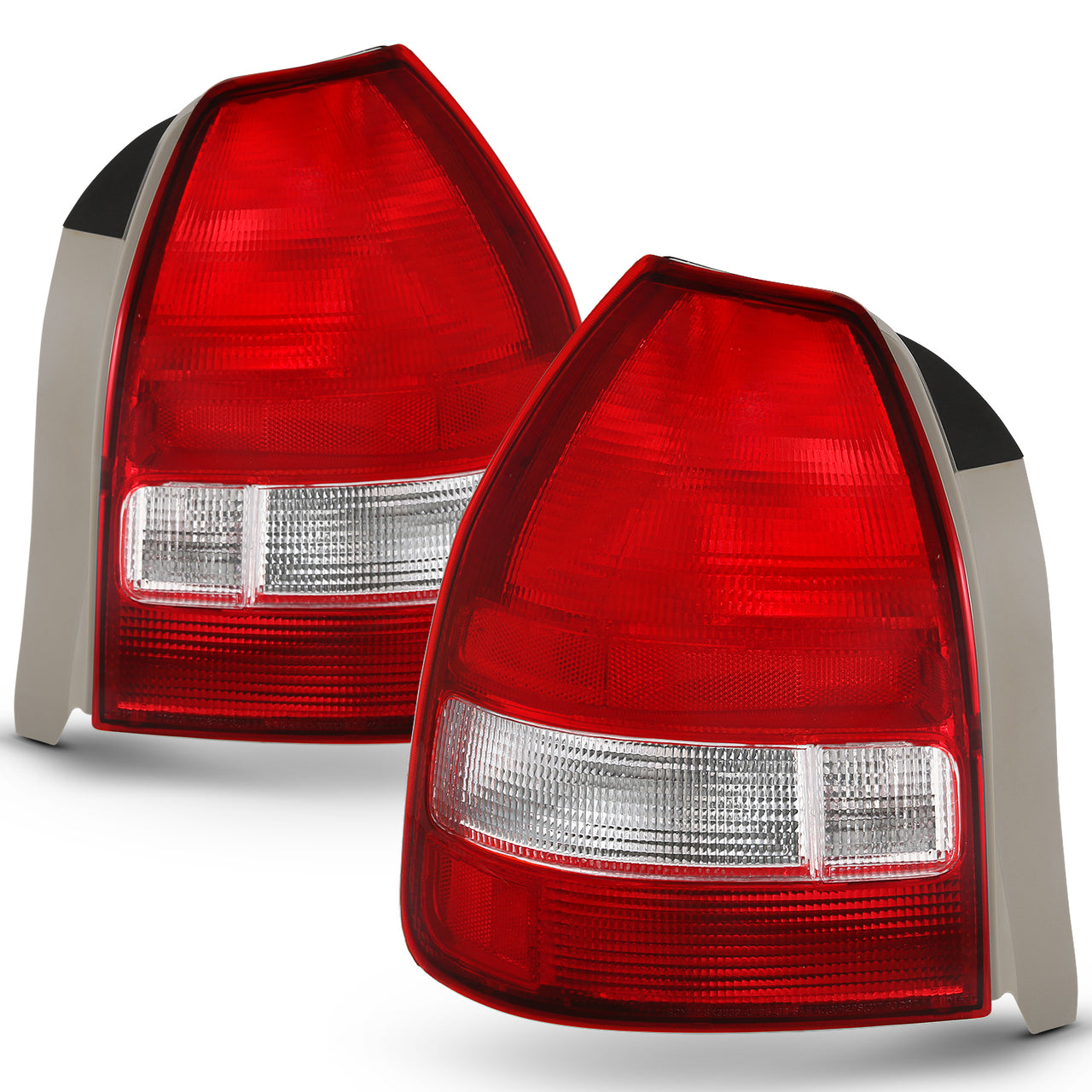 HONDA CIVIC 96-98 3DR TAIL LIGHTS RED/CLEAR