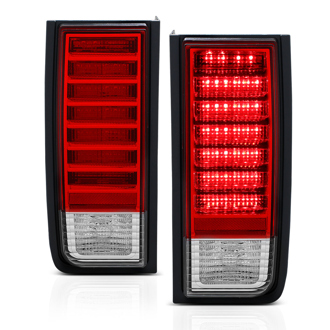 GMC HUMMER H2 SUV 03-09 LED TAIL LIGHTS RED/CLEAR