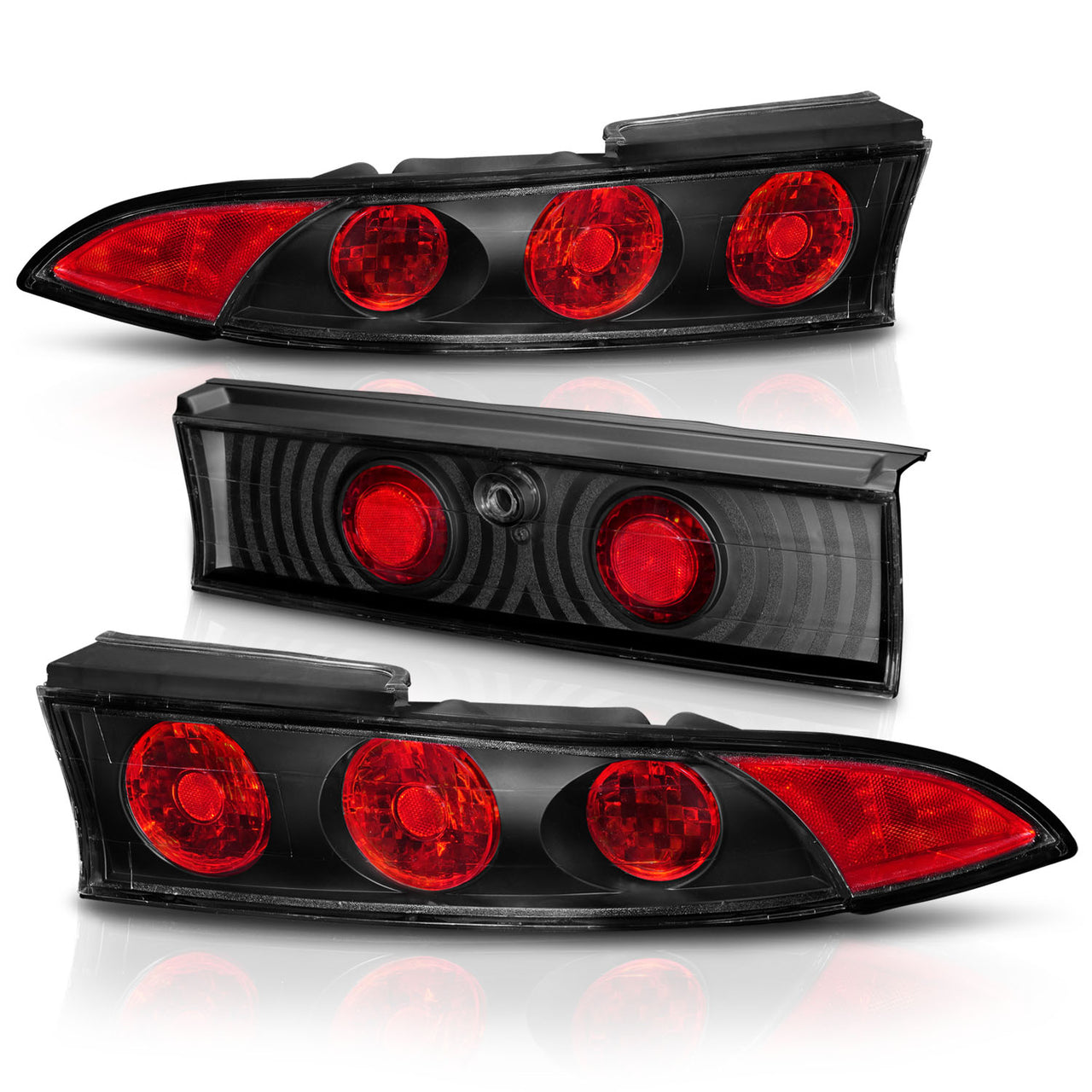 MITSUBISHI ECLIPSE 95-99 TAIL LIGHTS G2 BLACK (3PCS)