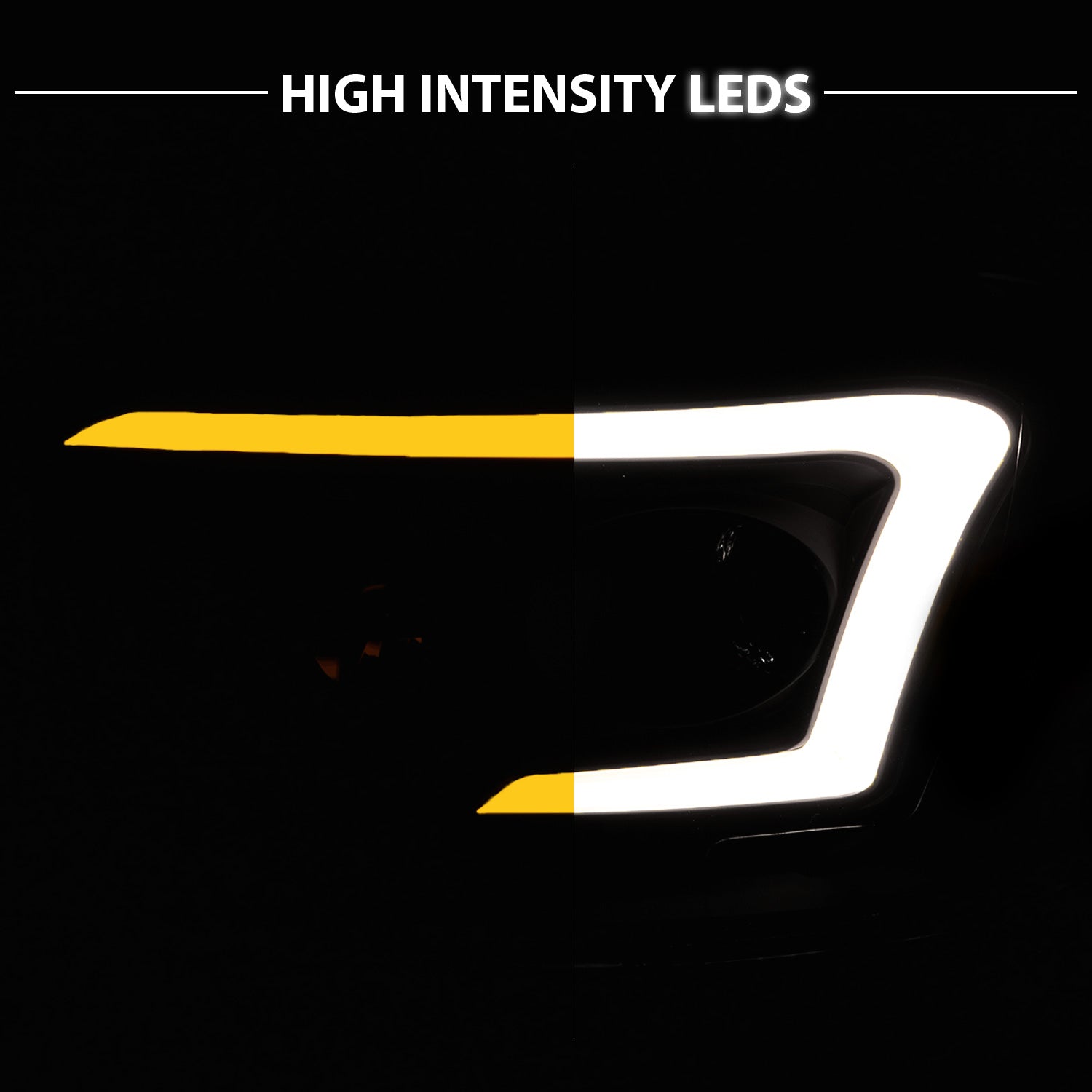 DODGE RAM 1500 06-08/ 2500/3500 06-09   SWITCHBACK HEADLIGHTS BLACK AMBER (W/ C LIGHT BAR)