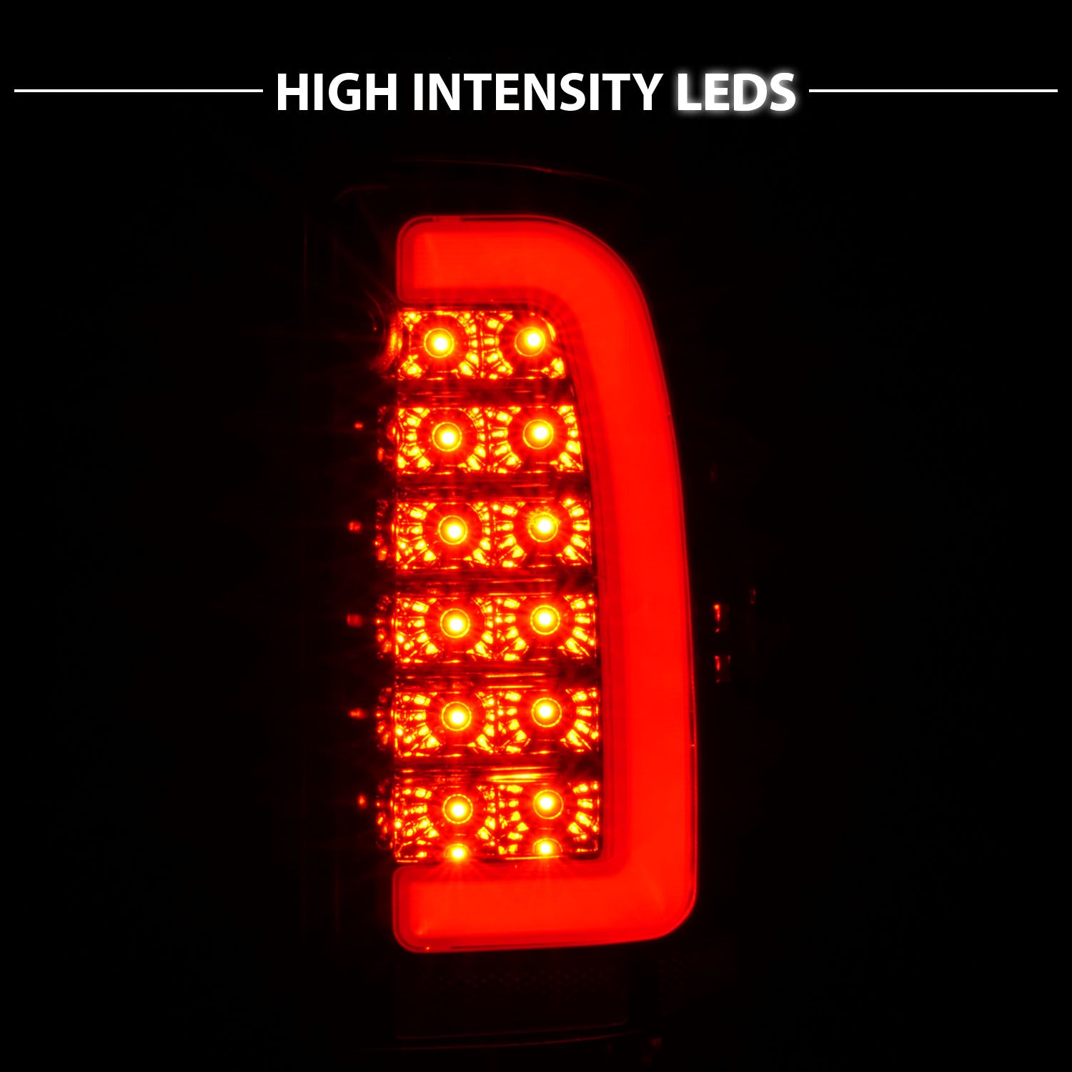TOYOTA TACOMA 95-00 LED TAIL LIGHTS CHROME HOUSING CLEAR LENS W/ C LIGHT BAR