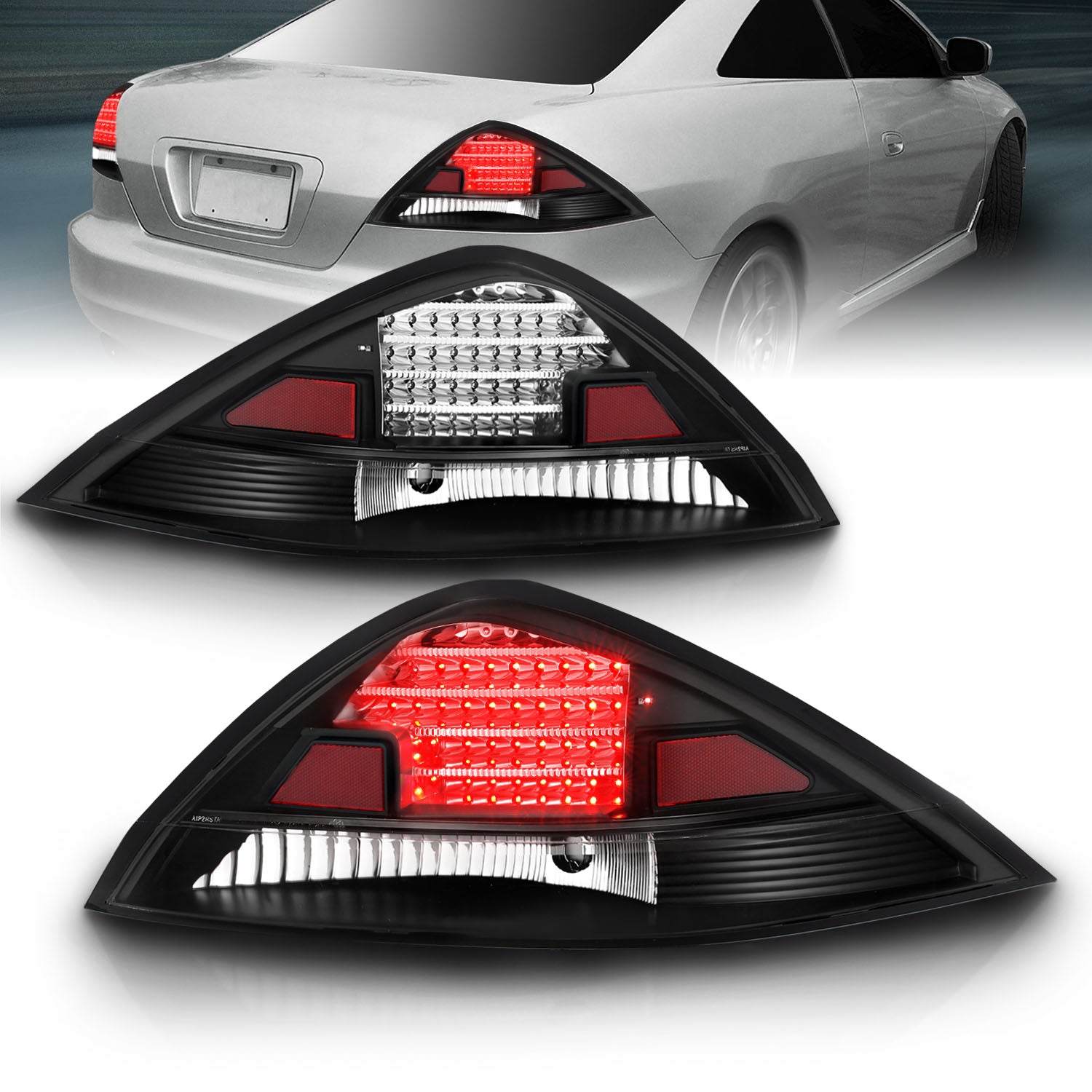 HONDA ACCORD 03-05 2DR LED TAIL LIGHTS BLACK