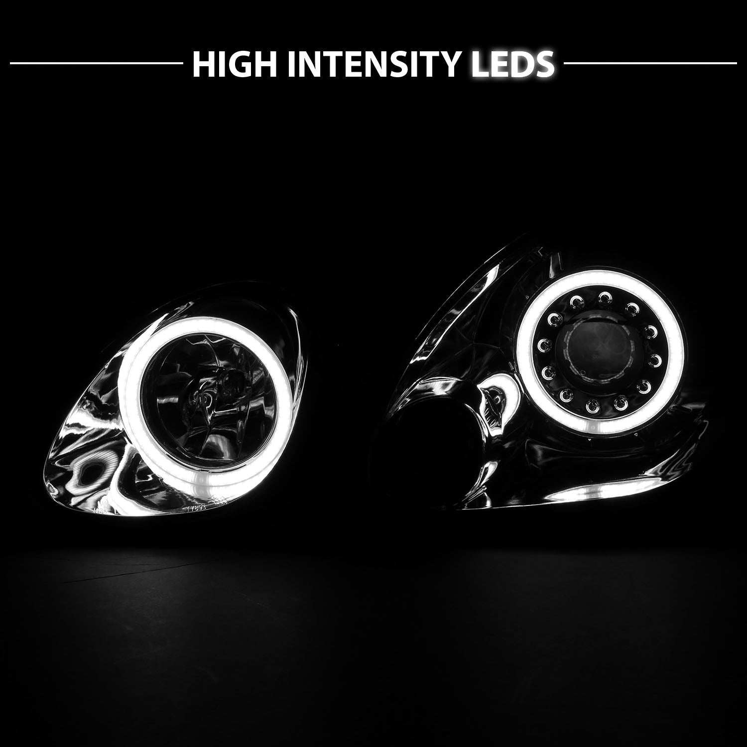 LEXUS GS 300/400 98-05 PROJECTOR HEADLIGHTS HALO CHROME CLEAR (RX HALO)