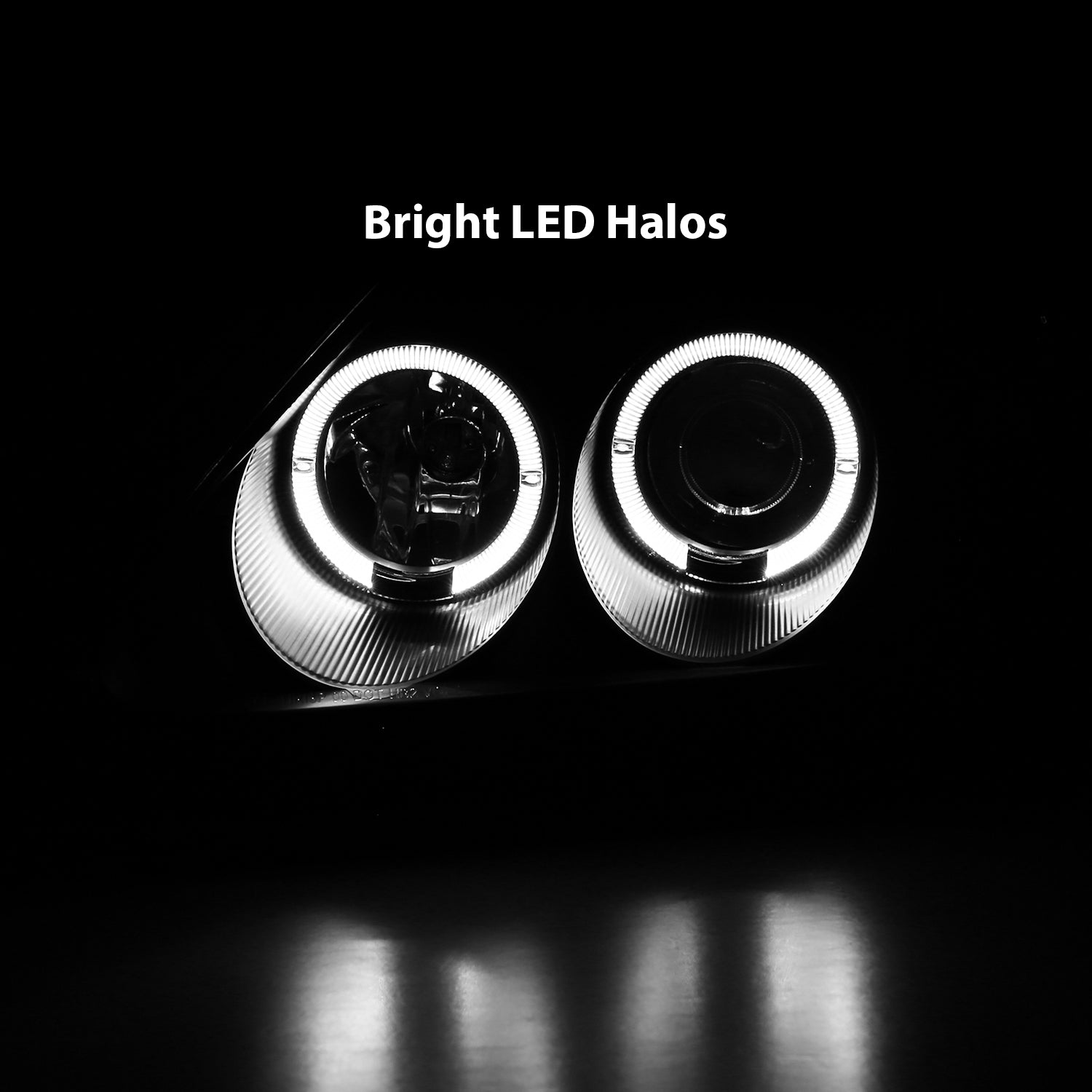 HONDA CIVIC 02-04 3DR PROJECTOR HEADLIGHTS HALO BLACK CLEAR