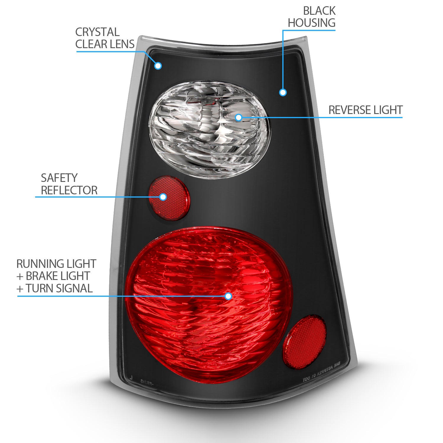 FORD EXPLORER SPORT TRAC 02-05 TAIL LIGHTS BLACK
