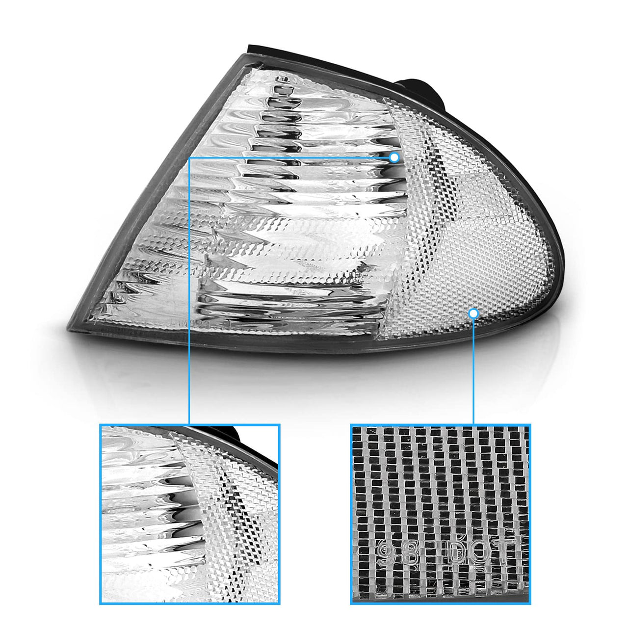 BMW 3 SERIES M3 99-01 4DR CORNER LIGHTS CLEAR