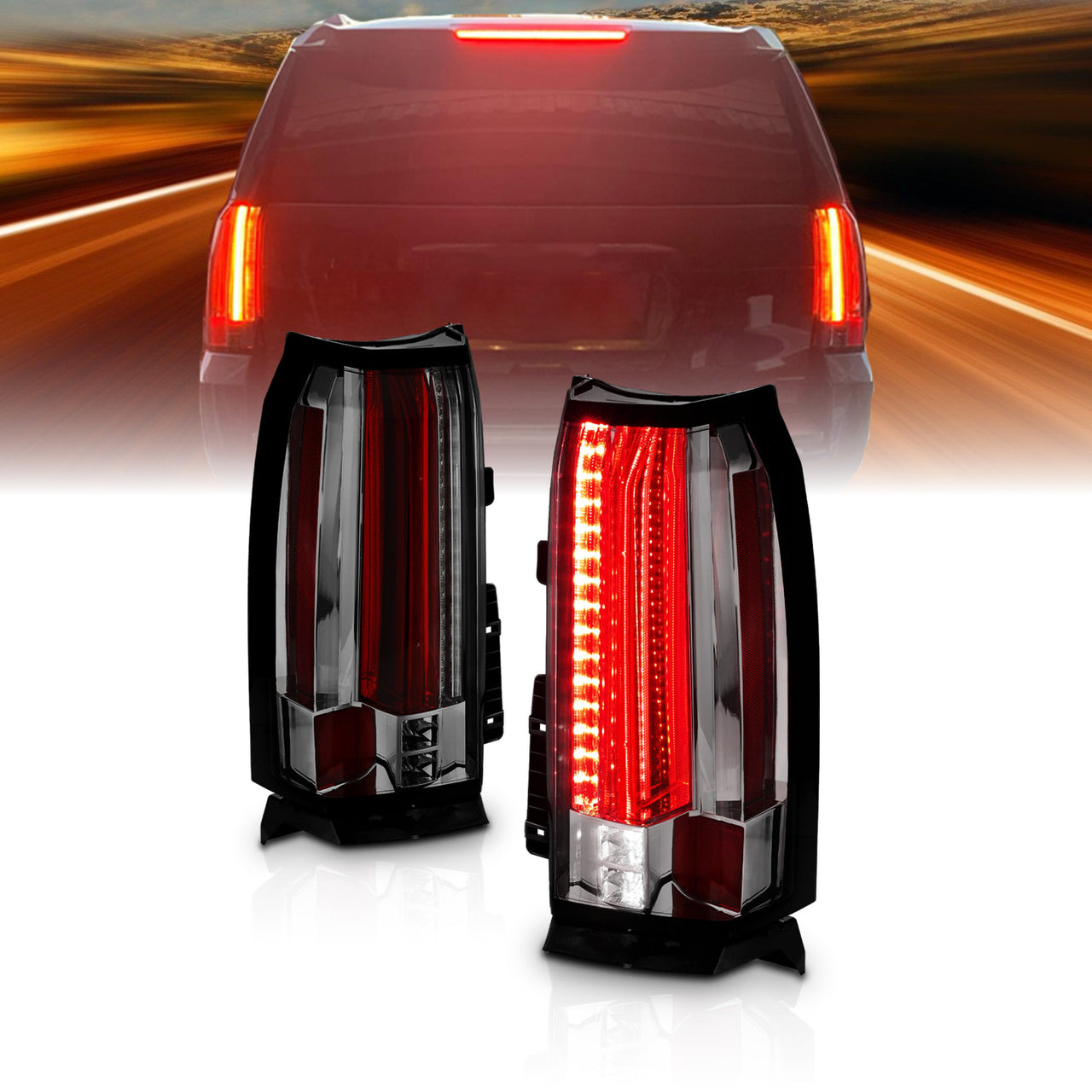 CHEVY TAHOE/SUBURBAN 15-17 LED TAIL LIGHTS SMOKE
