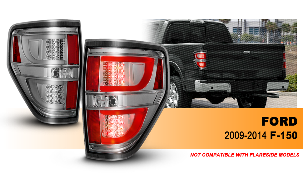 FORD F-150 09-13 LED TAIL LIGHTS G2 SMOKE