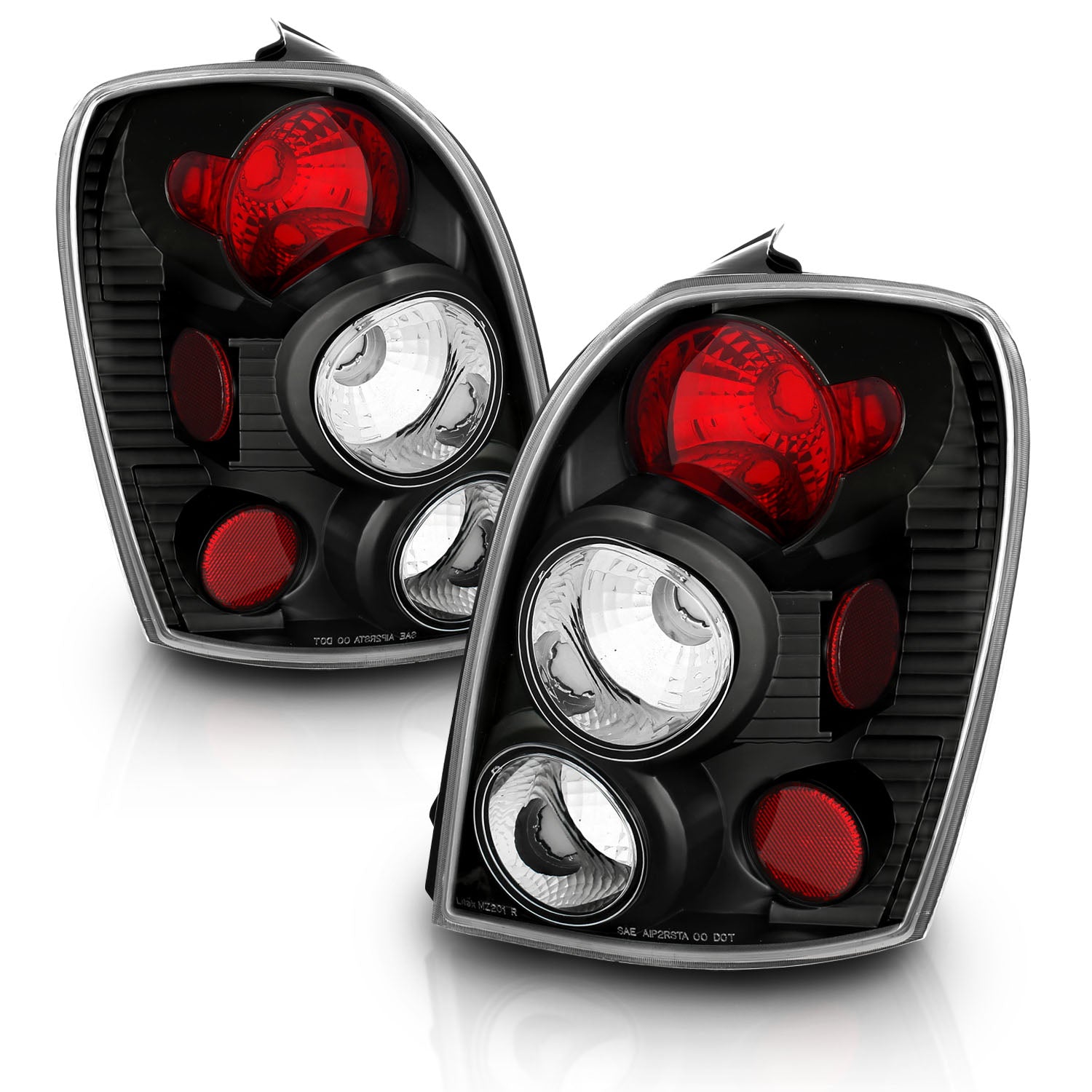 MAZDA PROTEGE 99-02 5DR TAIL LIGHTS BLACK