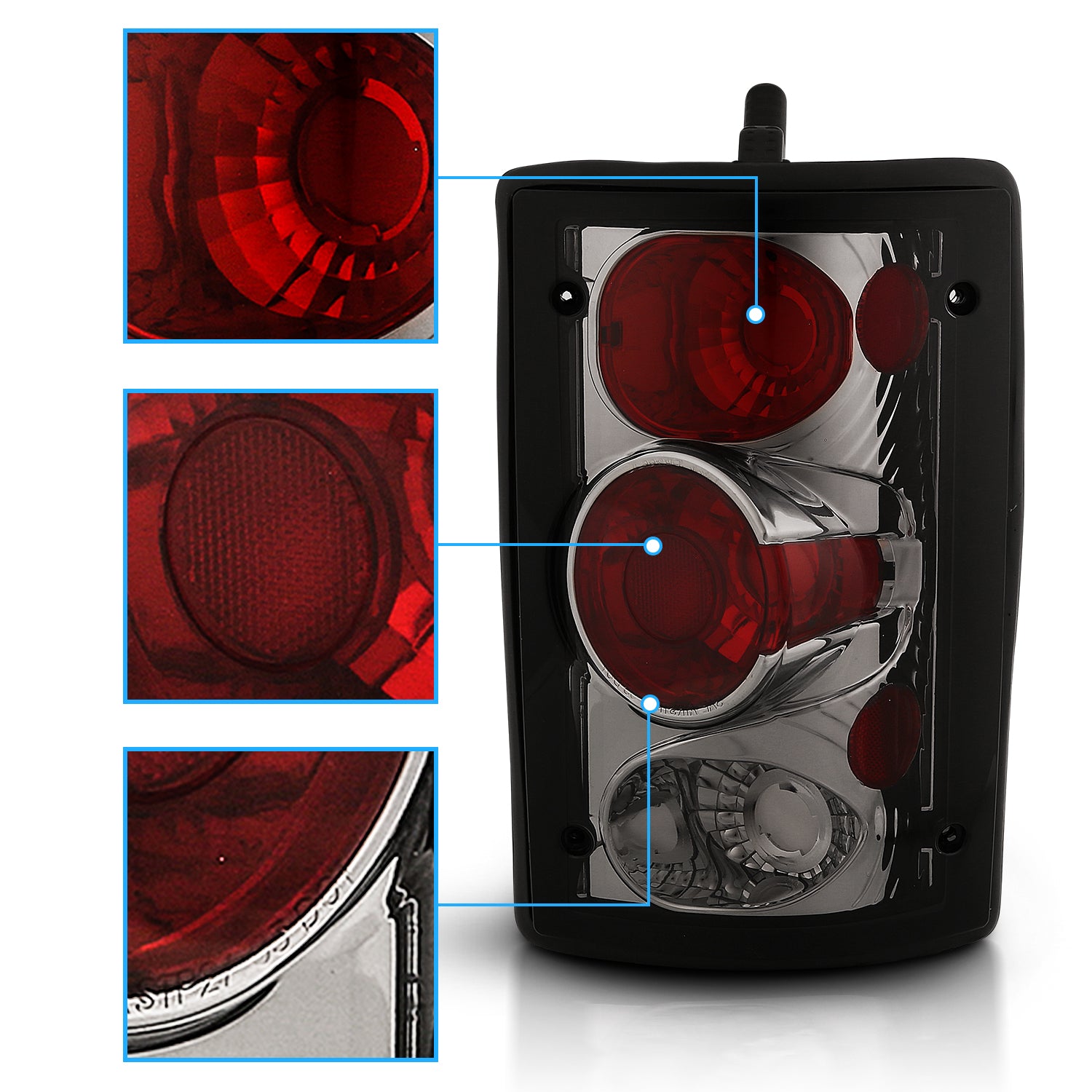 FORD EXCURSION 00-05/ECONOLINE VAN 95-03 TAIL LIGHTS SMOKE