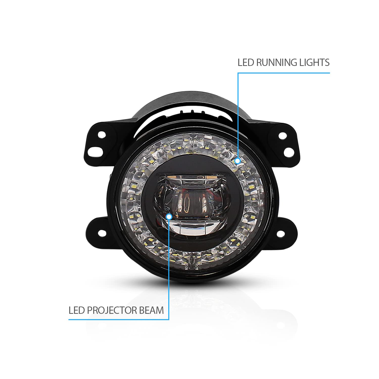 2 IN 1 DESIGN, FOG LIGHTS, 3PCS*3W CREE LED, DIAMOND RING( SUIT FOR VARITY OF CARS)