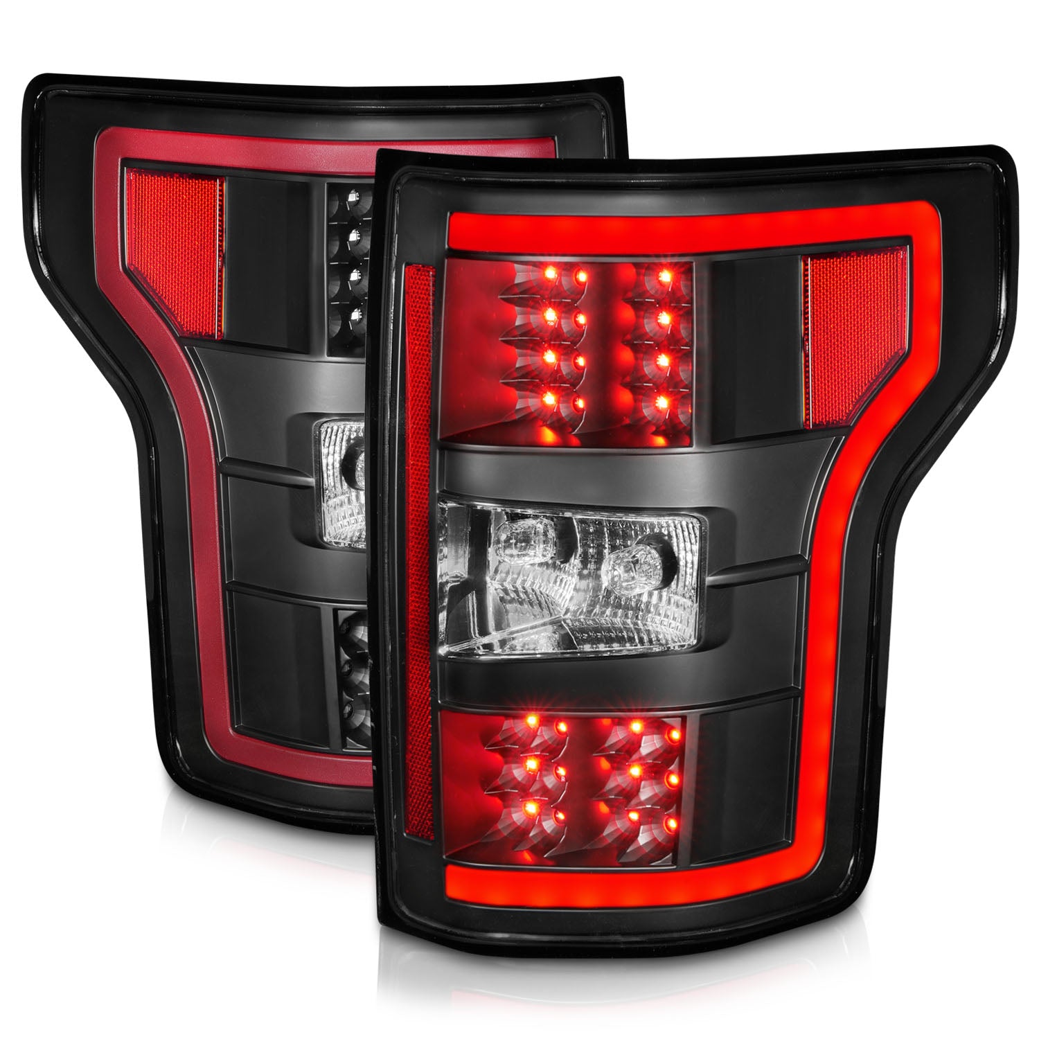 FORD F-150 2018 LED TAIL LIGHTS G2 JDM BLACK