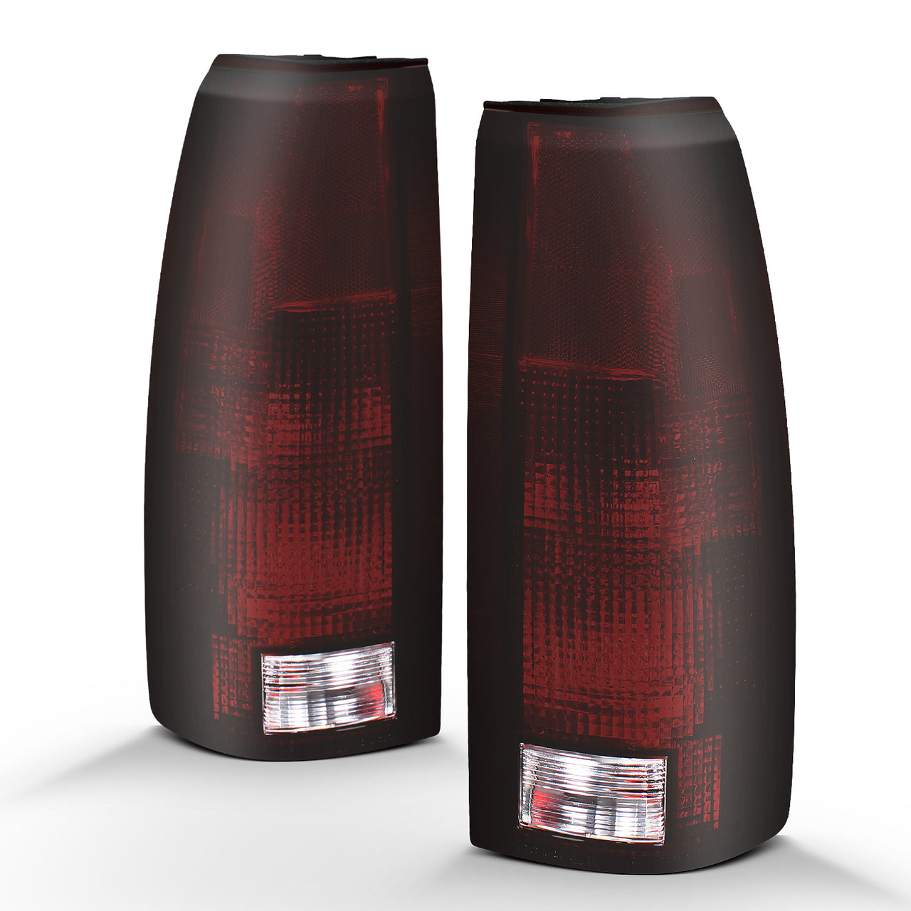 Chevy/GMC C/K 1500/2500/3500 88-99, SUBURBAN/YUKON 92-00, TAHOE 94-00, BLAZER 92-94, CADILLAC ESCALADE 99-00 TAIL LIGHTS CONNECTOR RIM DARK RED LENS (W/O CONNECTOR)