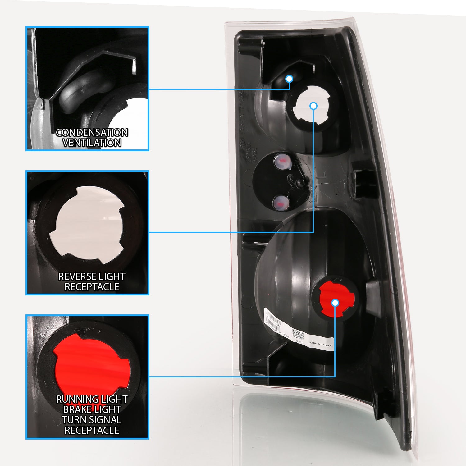 FORD EXPLORER SPORT TRAC 02-05 TAIL LIGHTS BLACK
