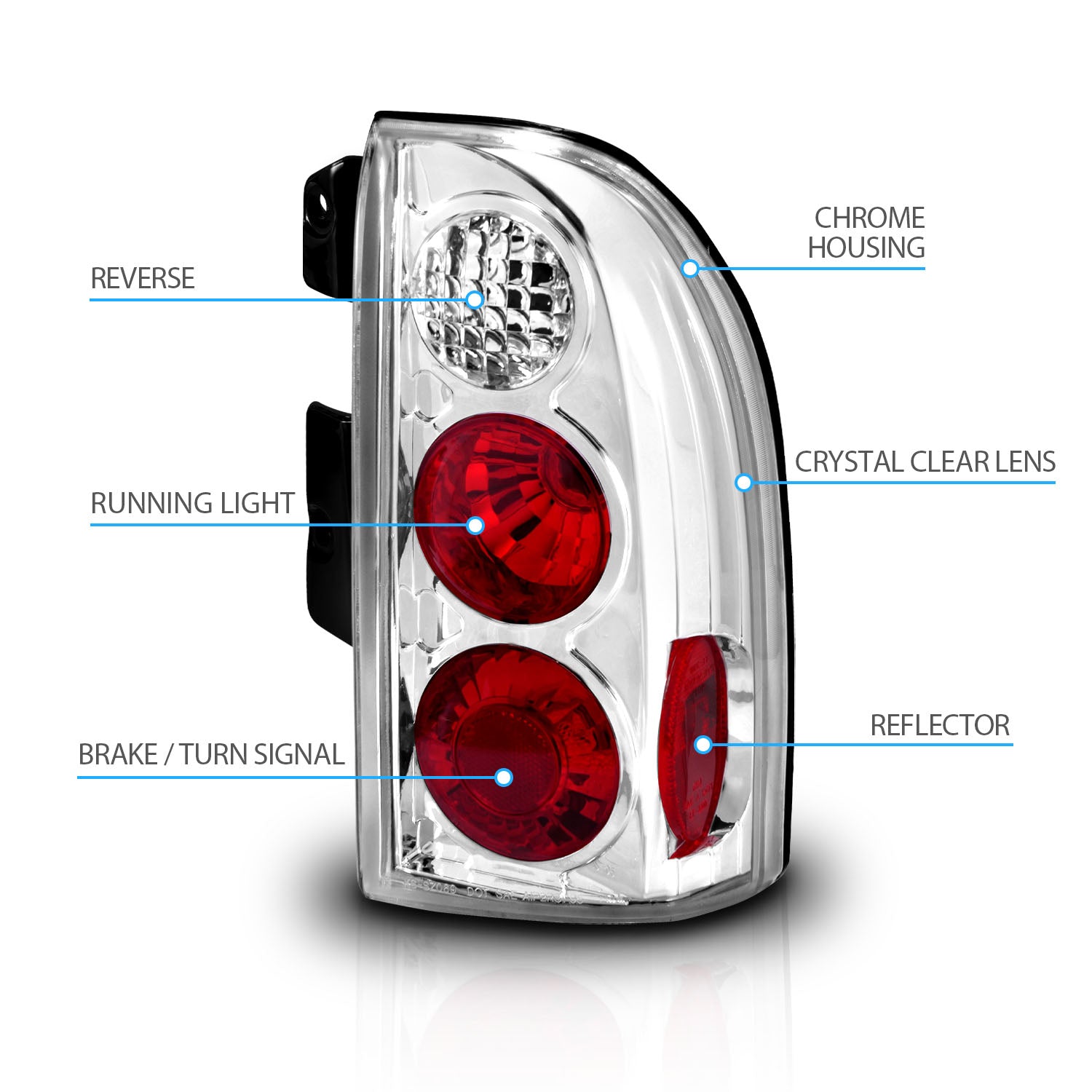 SUZUKI GRAND VITARA/XL-7 99-04 TAIL LIGHTS CHROME