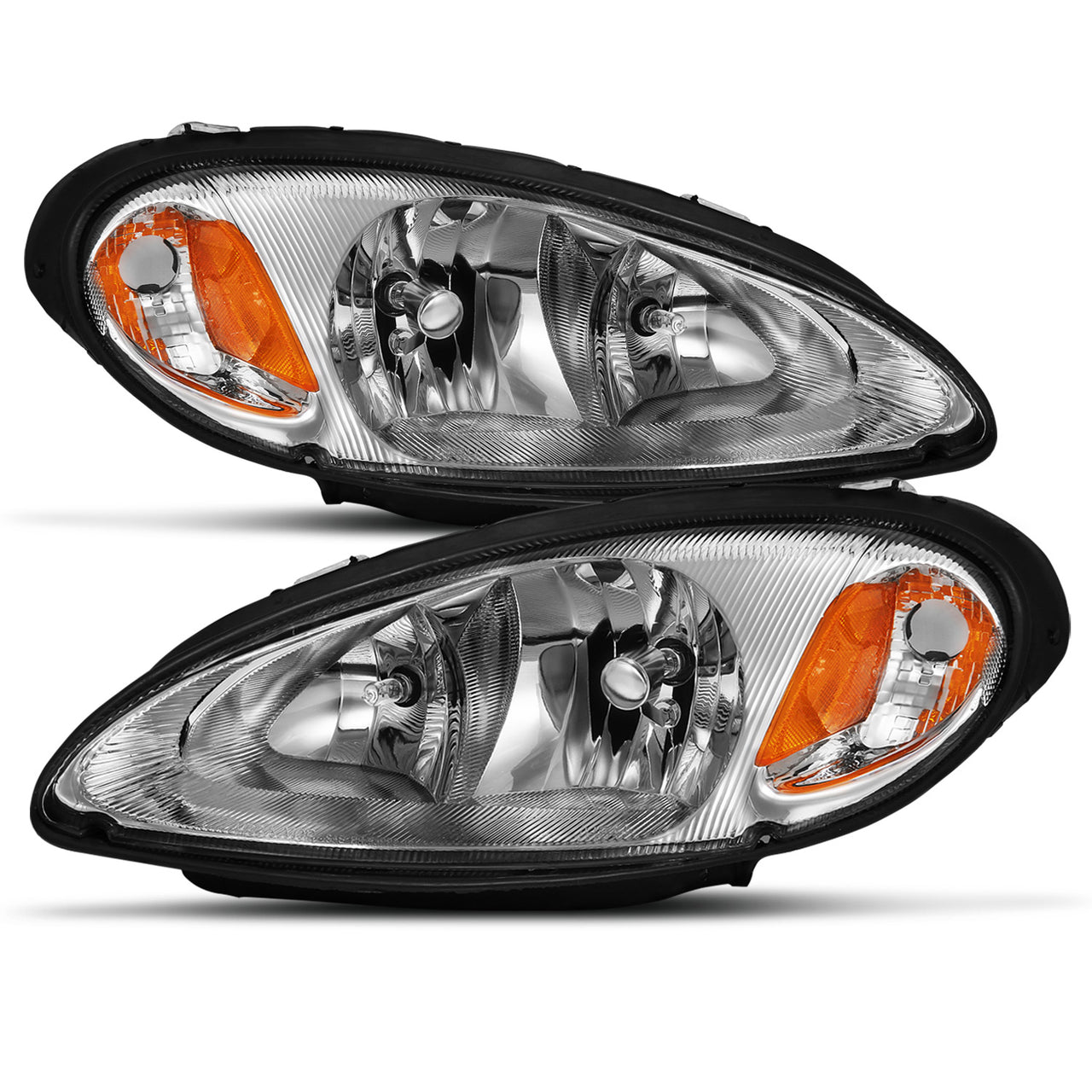 CHRYSLER PT CRUISER 01-05 HEADLIGHTS CHROME AMBER (OE REPLACEMENT)