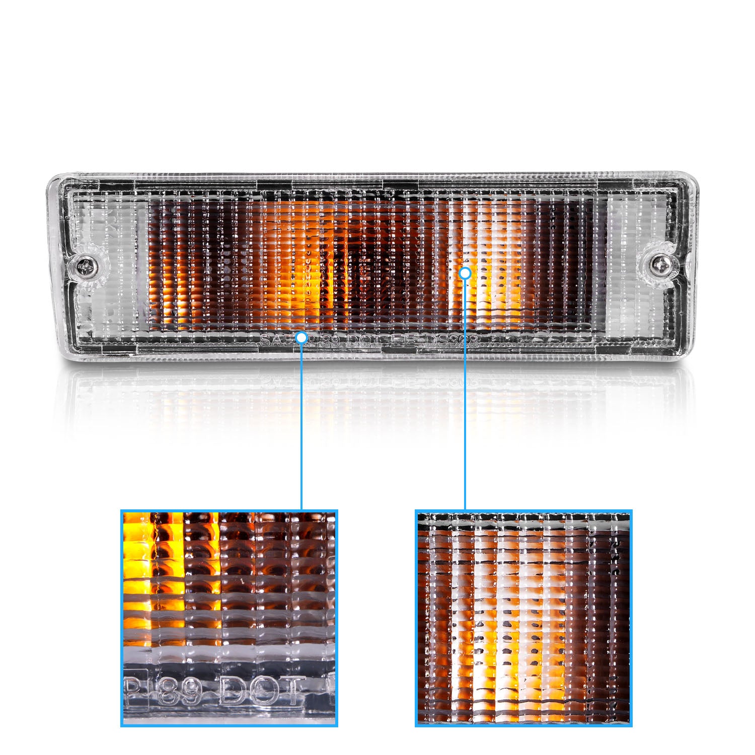 NISSAN PICKUP 88-97 BUMPER LIGHTS CLEAR
